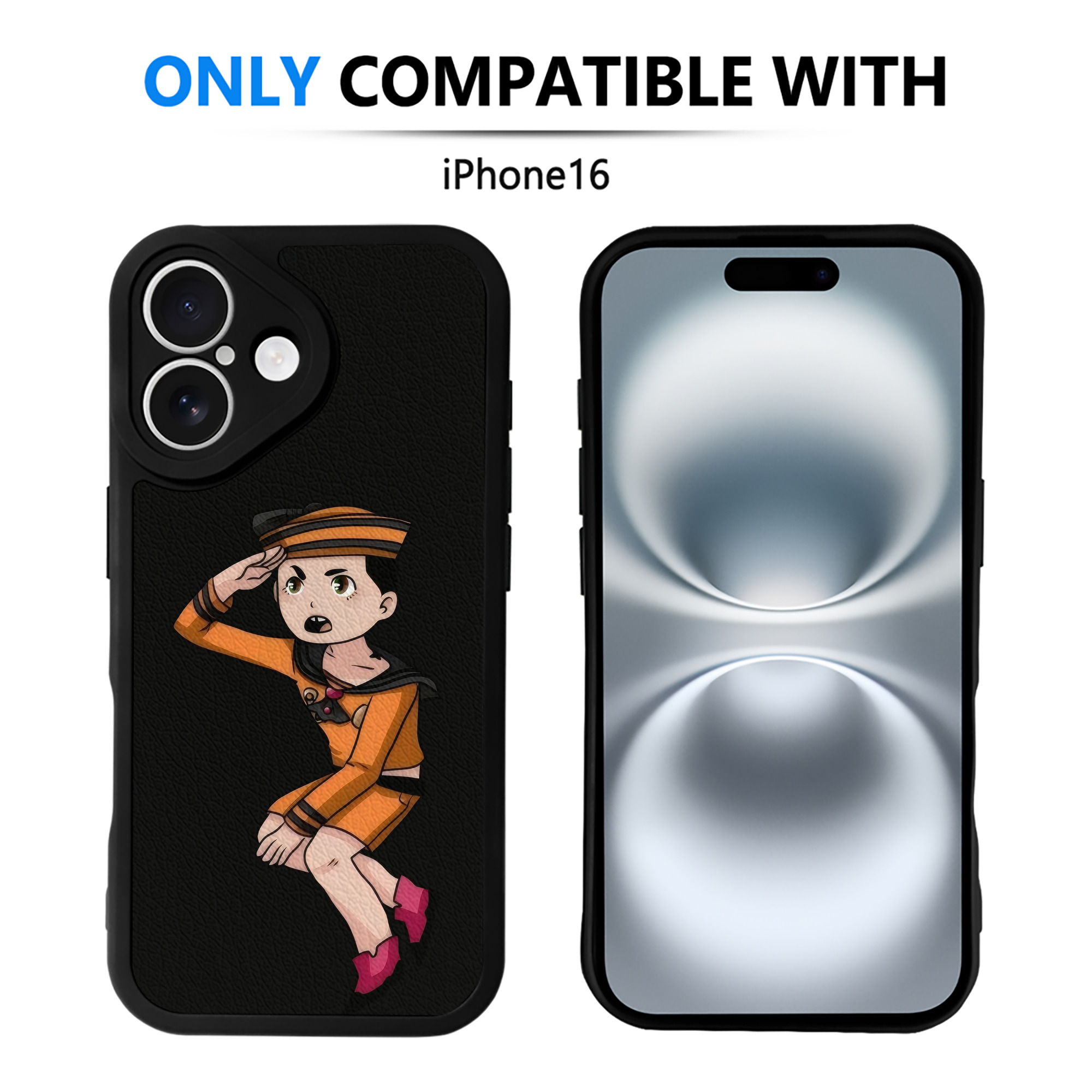 （画像用） ジョジョの奇妙な冒険 東方定助 JoJo's Bizarre Adventure Higashikata Josuke 【iPhone 16シリーズ対応】シリコンスマホケース（レザー調） 材質：シリコン